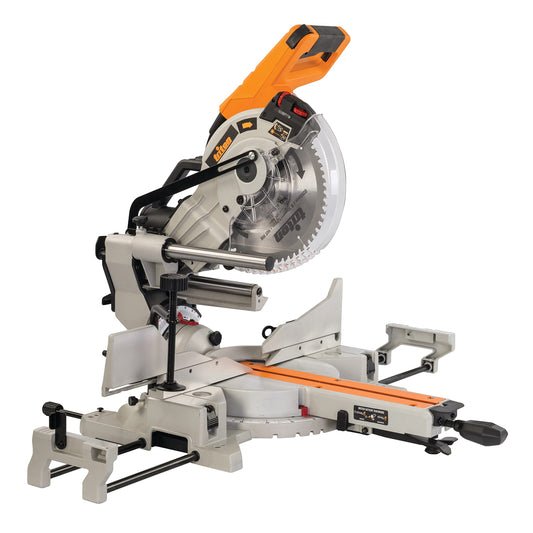 Triton 1800 W slīdošā leņķzāģis, 254 mm, TCMS254 - precīzs griezums, jaudīgs motors, kompakts dizains.