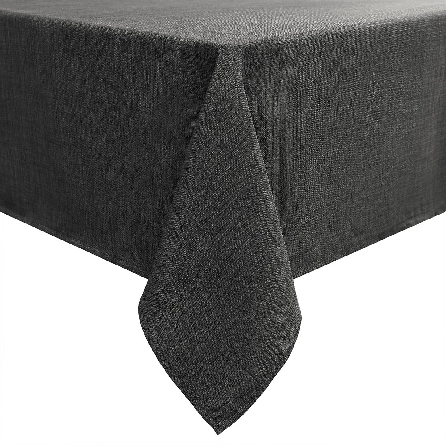 Galdauts smiry ar lina tekstūru, taisnstūrveida, 140 x 100 cm, tumši pelēks