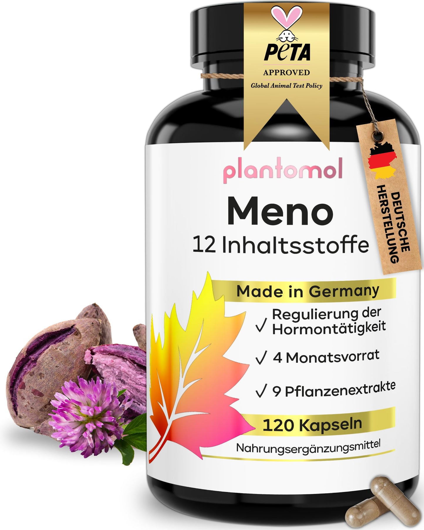 120 MENO Complex kapsulas menopauzei, hormonālā līdzsvara atbalstam sievietēm, 12 augu sastāvdaļas