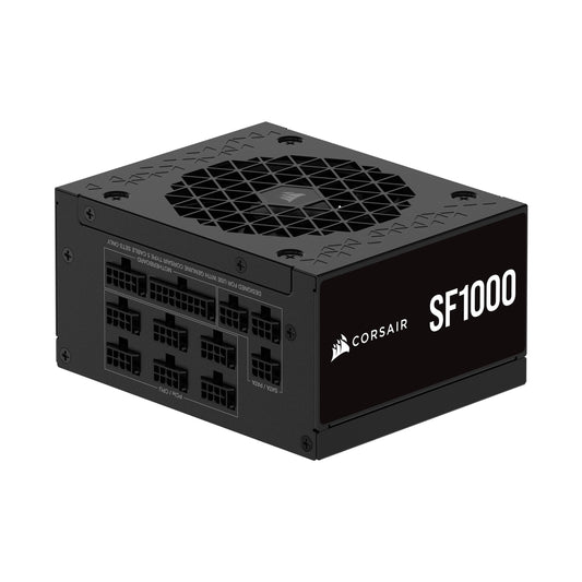 CORSAIR SF1000 (2024) - Pilnībā modulārs, kluss 80 Plus Platinum ATX barošanas bloks, PCIe 5.1 atbalsts, melns.