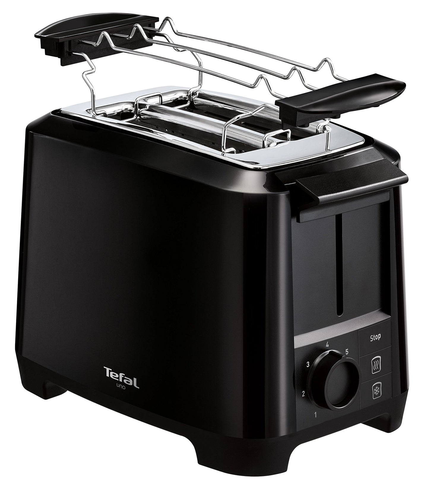 Tefal Uno TT1408 šķēļu tosteris, 7 brūnināšanas pakāpes (800 vati) melns