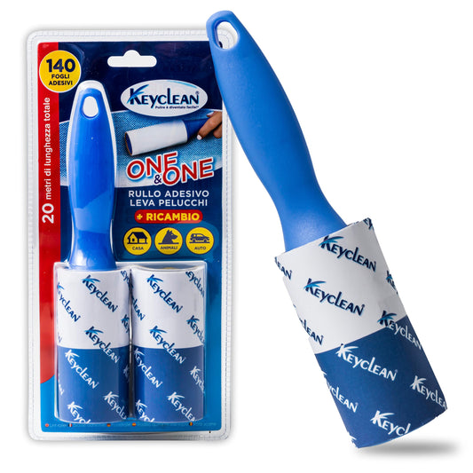 IPEA līmējošās ruļļu lentas 20 metri rotējošas - 2 ruļļi x 140 lapas - līmējošais rullis matu, putekļu, dzīvnieku matu noņemšanai no apģērba un mēbelēm