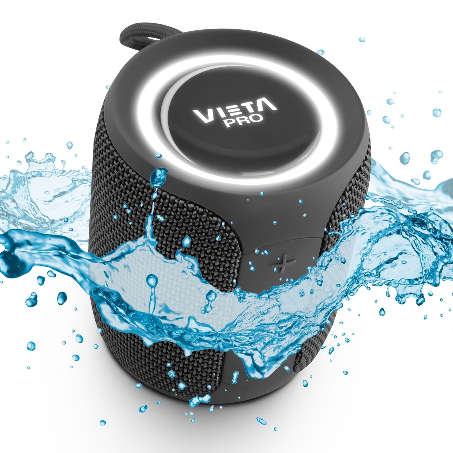 Vieta Pro Easy 2 skaļruņi, ar Bluetooth 5.0, patiesi bezvadu, mikrofons, FM radio, 12 stundu akumulatora darbības laiks, IPX7 ūdensizturība un tiešā poga virtuālajam asistentam; melnā krāsā.