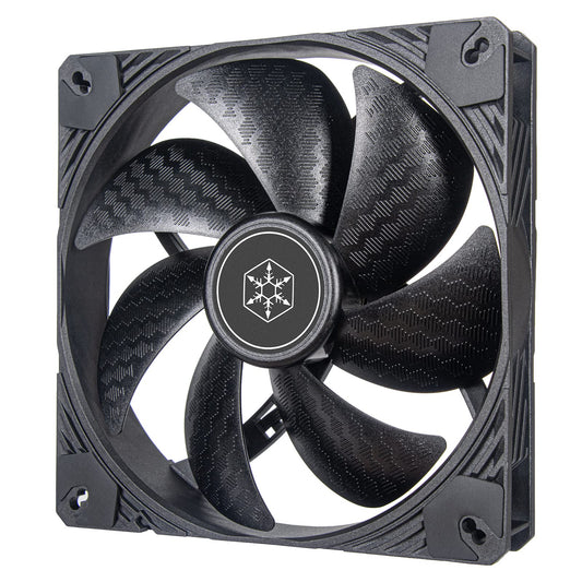 4. SilverStone Shark Force Ventilators, 140 mm - melns