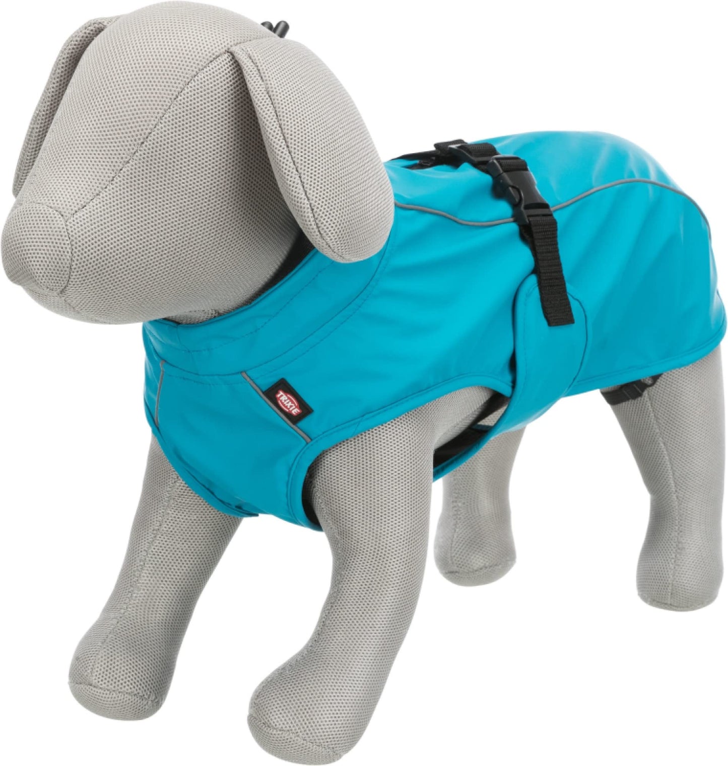 TRIXIE Vimy suņu lietusmētelis, tirkīza, M, vēdera apkārtmērs: 44 - 63 cm