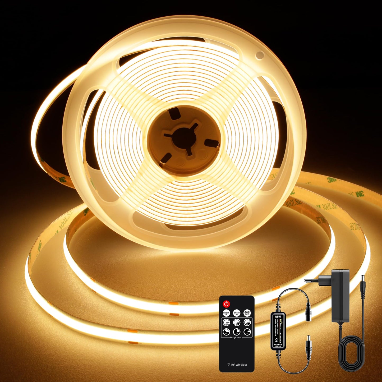 COB LED lente TTWAY 2m, LED sloksne silti balta 2700K, 480 LED/m, CRI 90+