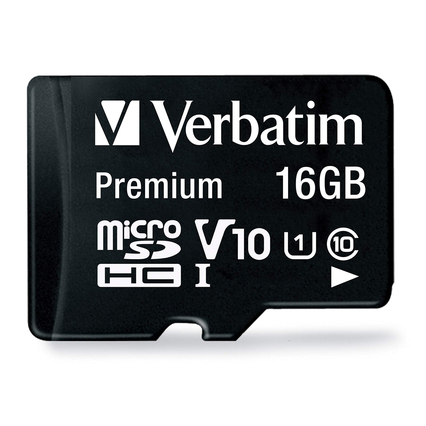 Verbatim Premium Micro SDHC atmiņas karte ar adapteri, 16 GB, datu glabāšanai foto un video ierakstiem, Micro SD karte melnā krāsā, ideāli piemērota mobilajam telefonam, kamerai vai planšetdatoram