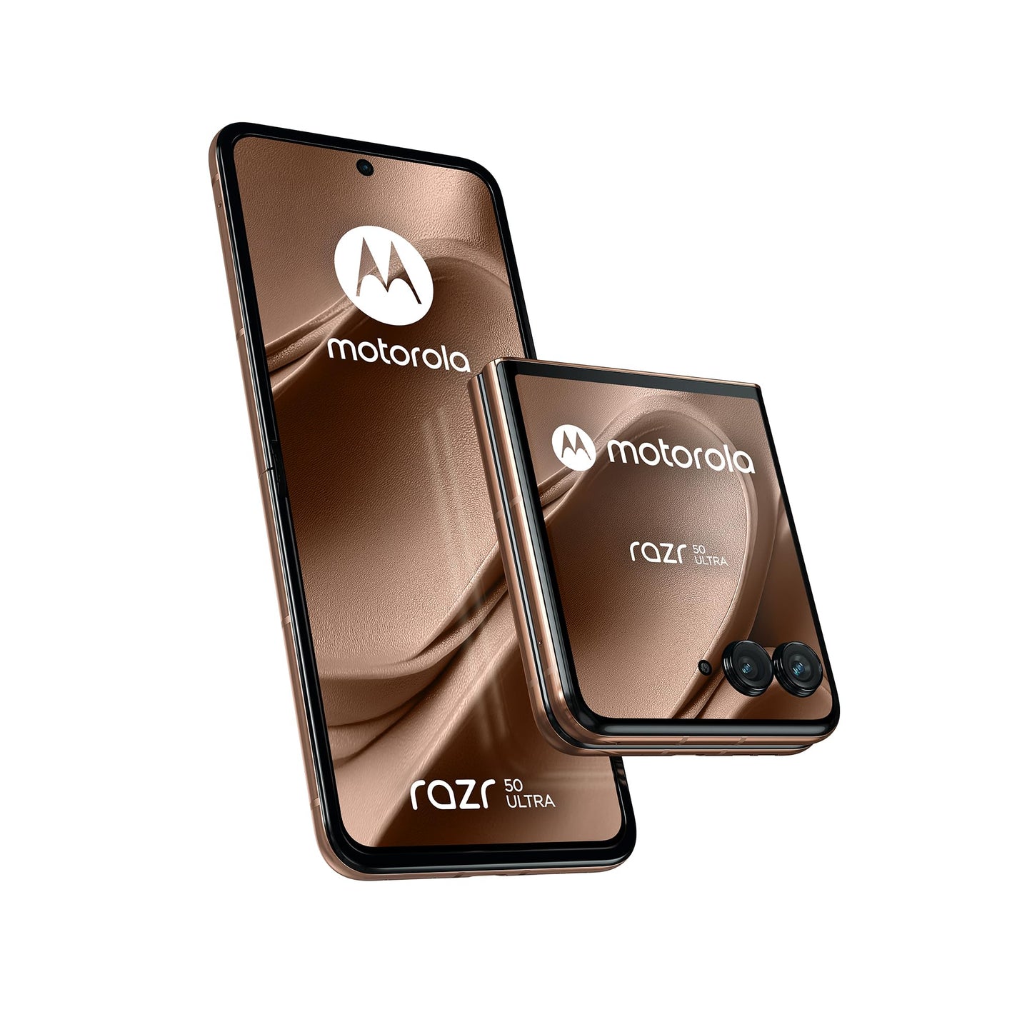 Motorola razr50 Ultra - 6.9"/4.0" FHD+ display, 50 MP camera, 12/512 GB, 4000 mAh, Android 14, Mocha Mousse, premium case included