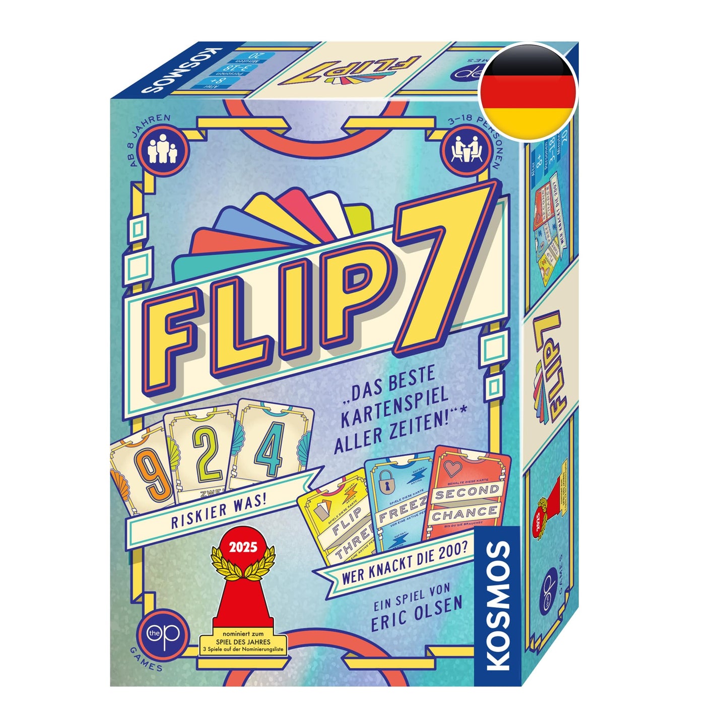 Kartes spēle Kosmos Flip 7, ātra un vienkārša Blackjack tipa spēle