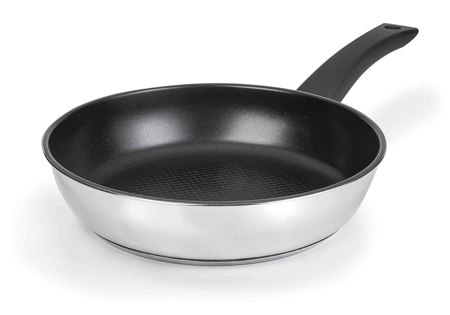 Lacor 71820 panna 20 cm mājas - Durable stainless steel frying pan with non-stick coating and ergonomic handle.