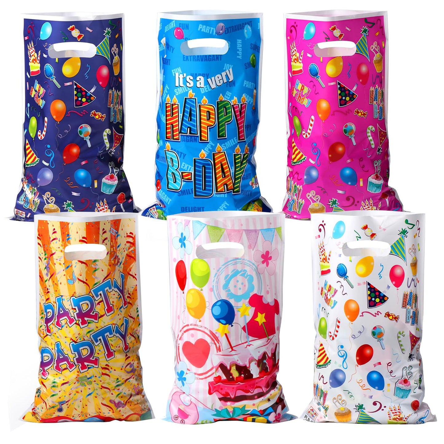 Brencco 30 gabali dāvanu maisiņi - krāsaini, bērnu dzimšanas dienai, Ziemassvētkiem, kāzām, klases ballītēm.