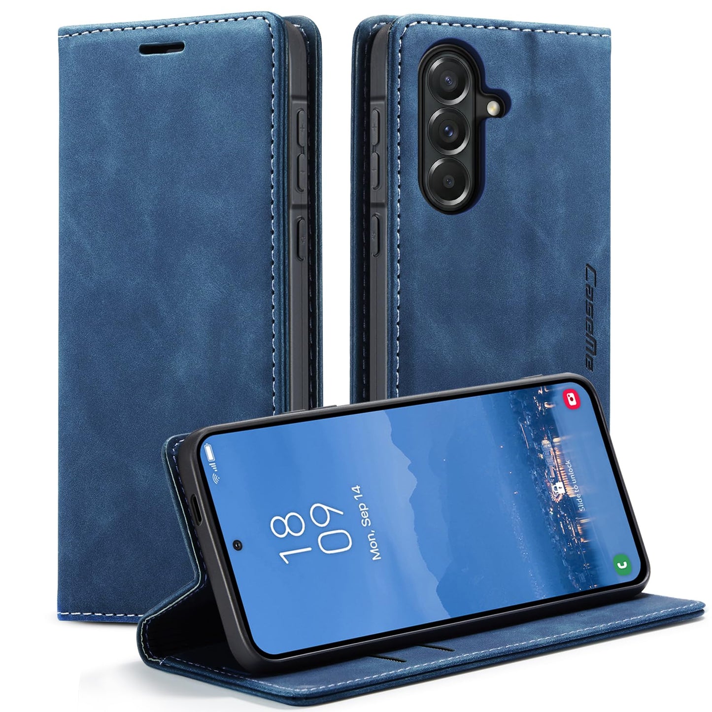 Samsung Galaxy A57 5G maks — KZB magnētisks ādas flip apvalks, triecienizturīgs