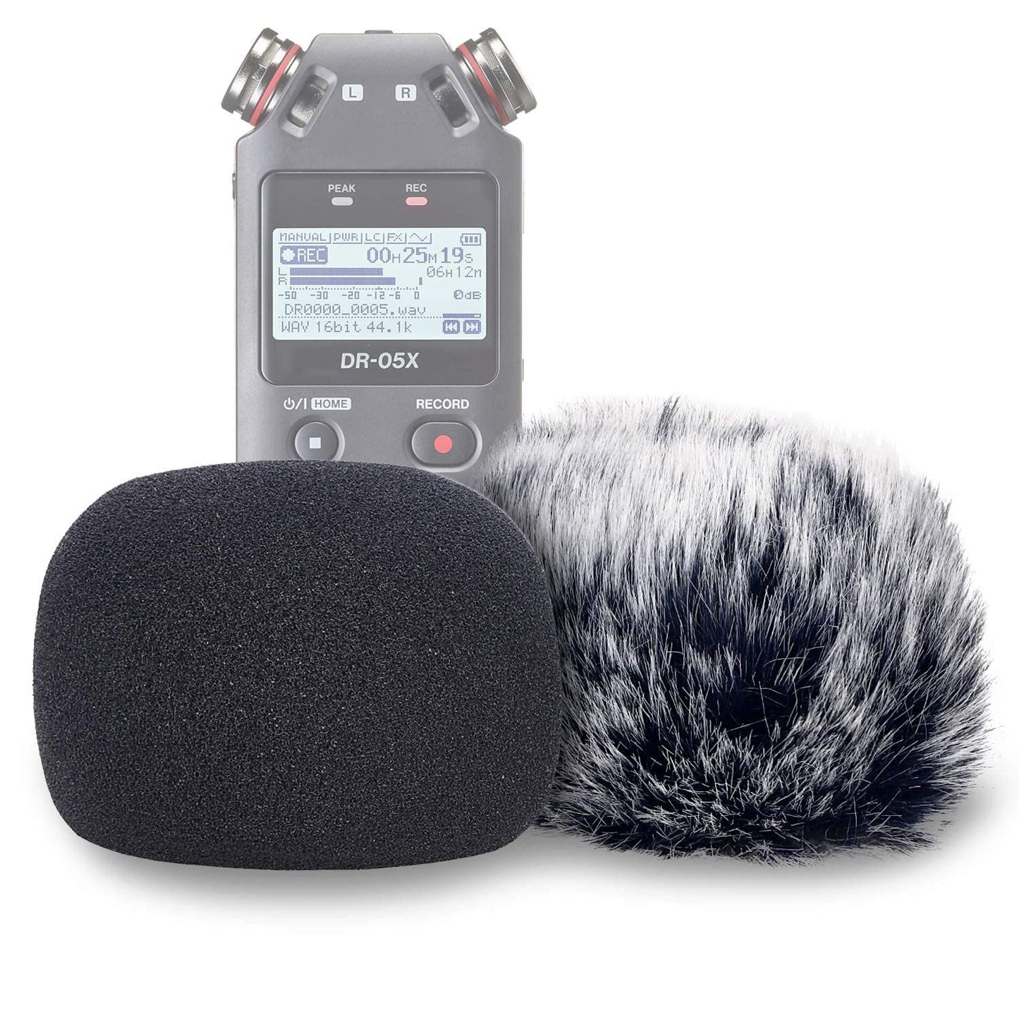 Vējstikls YOUSHARES, mufe un popfiltrs no putām Tascam DR-05X DR-05 ierakstītājam, 2 gab.
