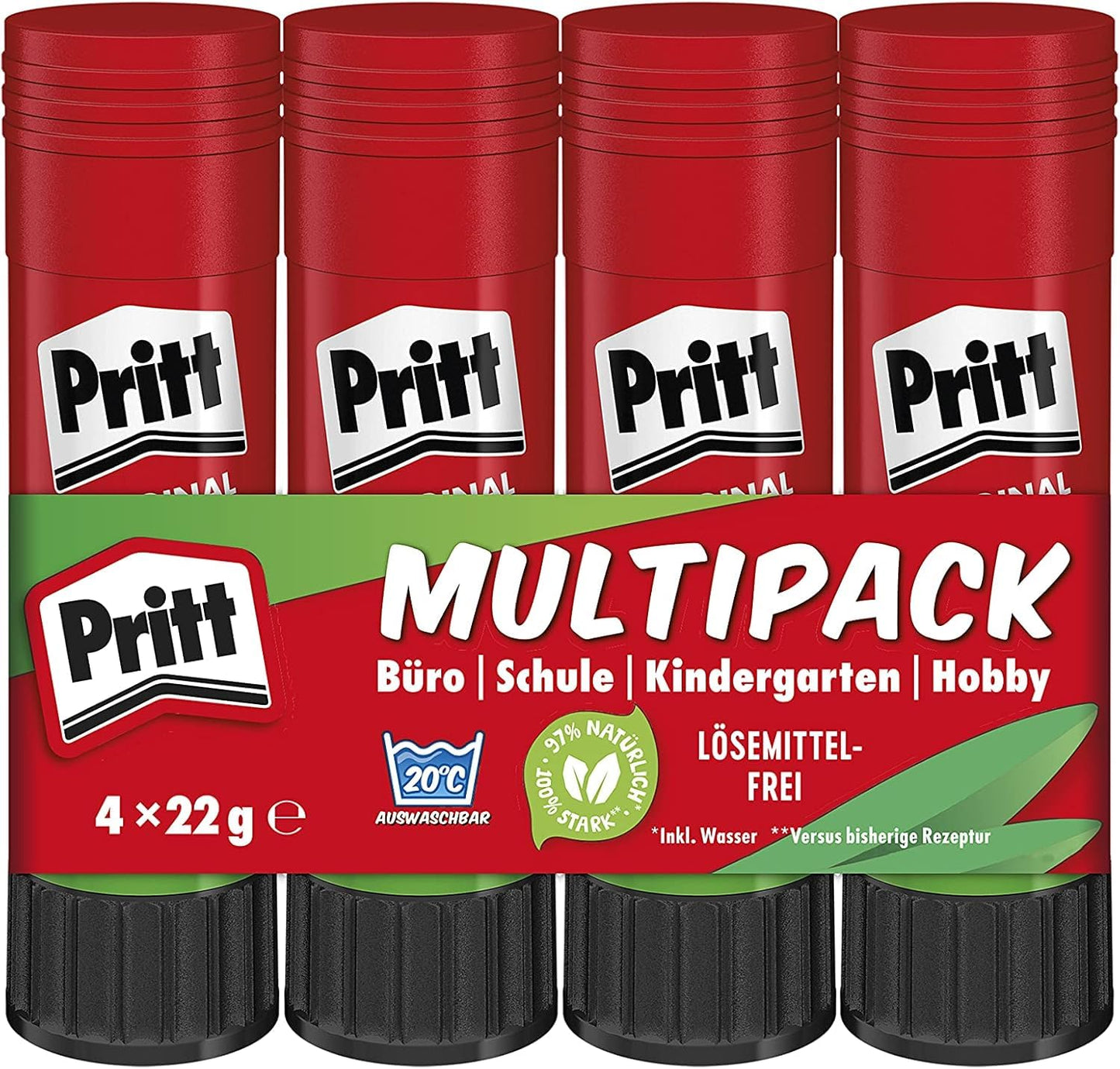 Līmes stienis Pritt, bērniem draudzīga līme skolai un birojam, 4x22g