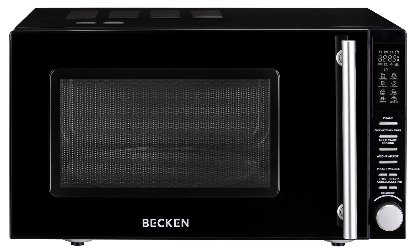BECKEN Mikrowave, melna, tilpums 23 litri, jauda 900 W, 6 darba režīmi, 7190302