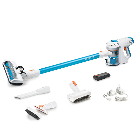 Genius Invictus X7 - 2in1 akumulatora putekļsūcējs, 380 W, mini elektriskā birste, LED gaismas, litija jonu akumulators, zils