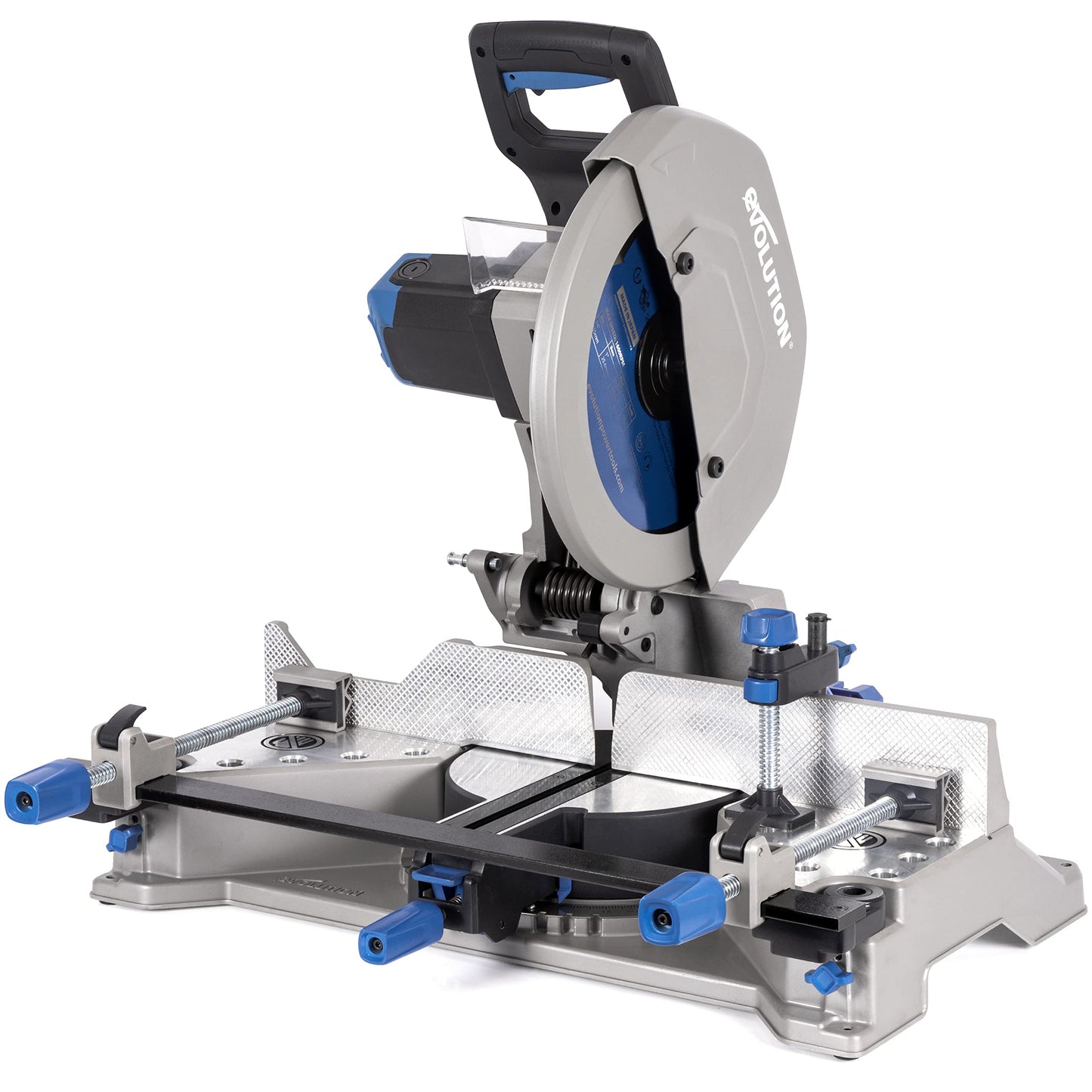 Evolūcijas leņķzāģis S355MCS - 2,200 W, Ø 355 mm HM asmens, +/- 46˚ leņķis, 3 stiprinājumi, metāla griešanai.