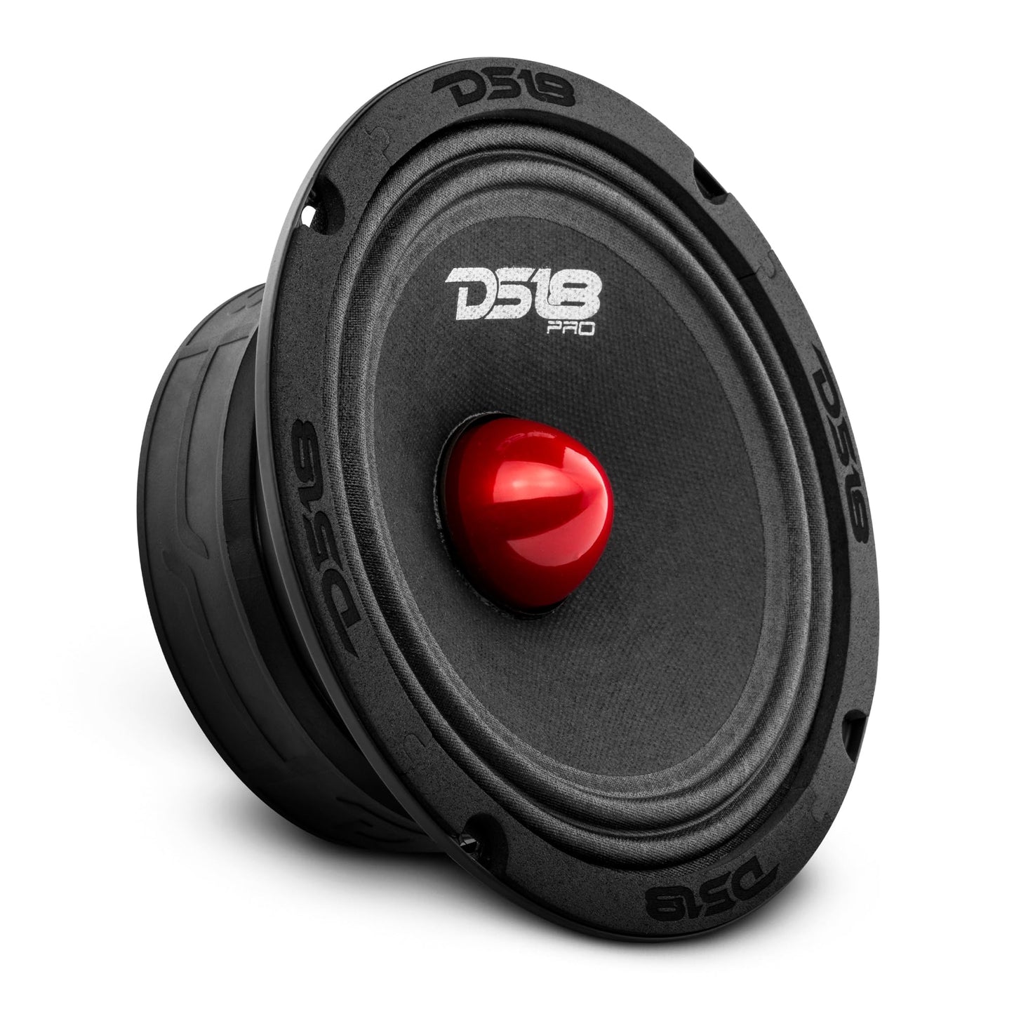 Auto skaļrunis DS18 PRO-GM6.4B 6,5" midrange, sarkans alumīnija korpuss, max 480 W, 4 Ohm, 1,5 Zoll Kapton VC