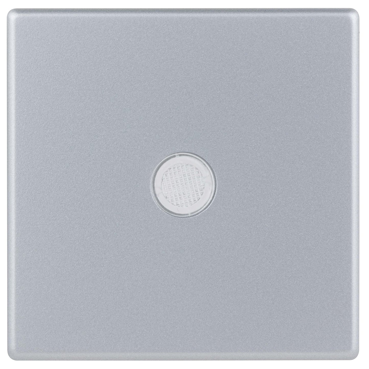 REV Quadro Cover Plate - Silver finish for control switch, button, or A/W switch, sleek design and durable material.