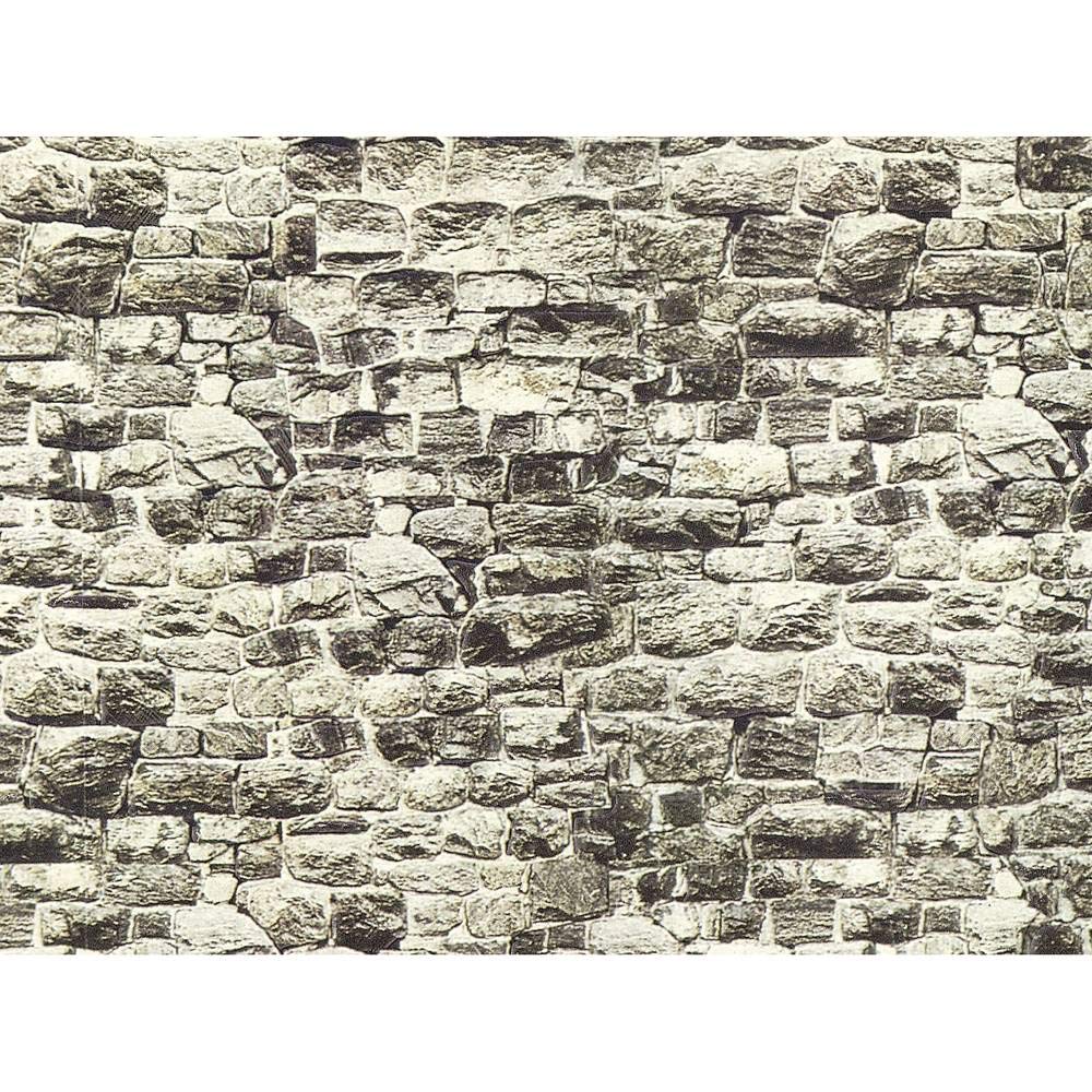 Mūra plāksne NOCH® „Granit“, fotoreālistiski mūra motīvi, 32 x 15 cm, H0, TT un 0 modelim