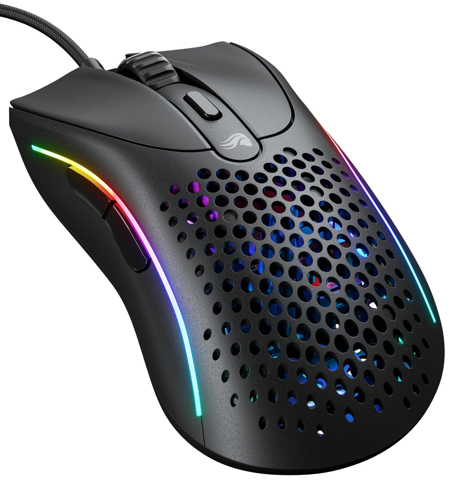 Glorious Gaming Model D 2 - ergonomiska, superviegls 58g, 26K sensors, 6 pogas, 80M klikšķu, FPS, MMO, MOBA - matēts melns