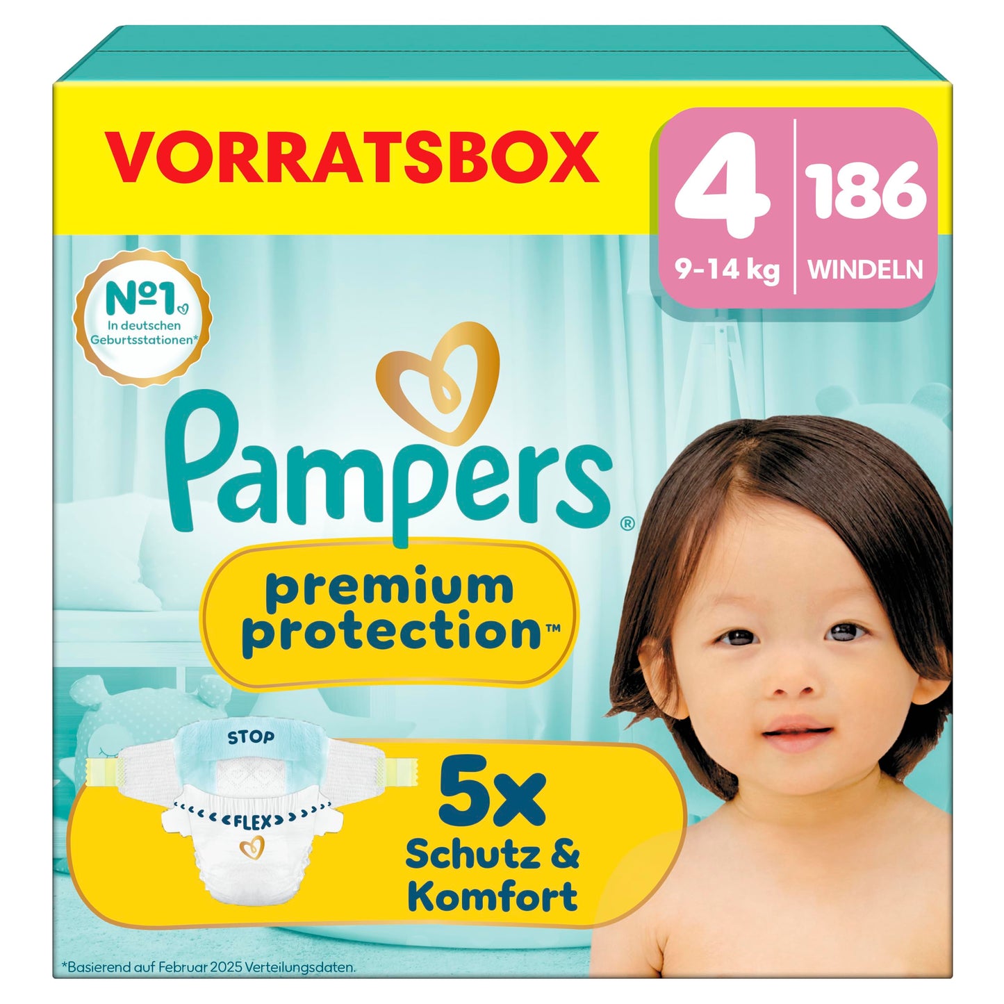 Autiņbiksītes Pampers Premium Protection 4. izmērs, 186 gab., 9kg-14kg
