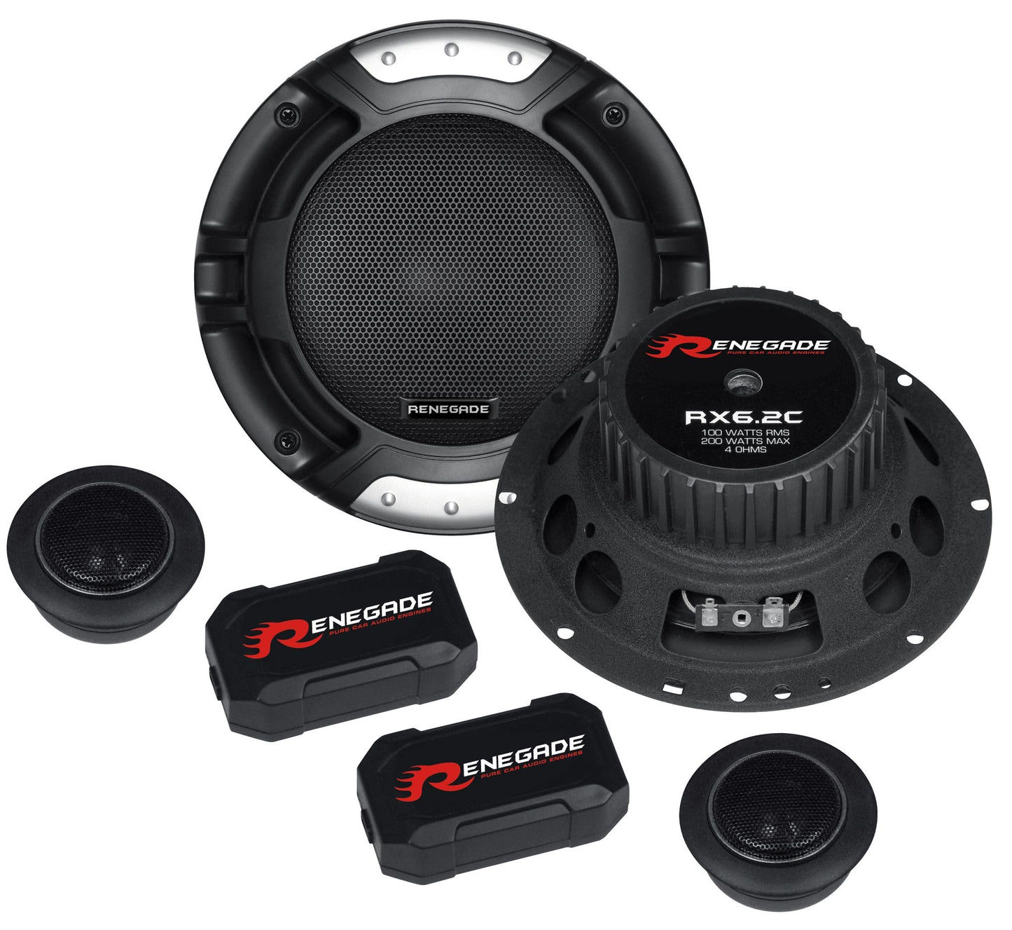 Auto skaļruņu sistēma Renegade RX 6.2c 16,5cm 2 komponentu, 200 W Max.