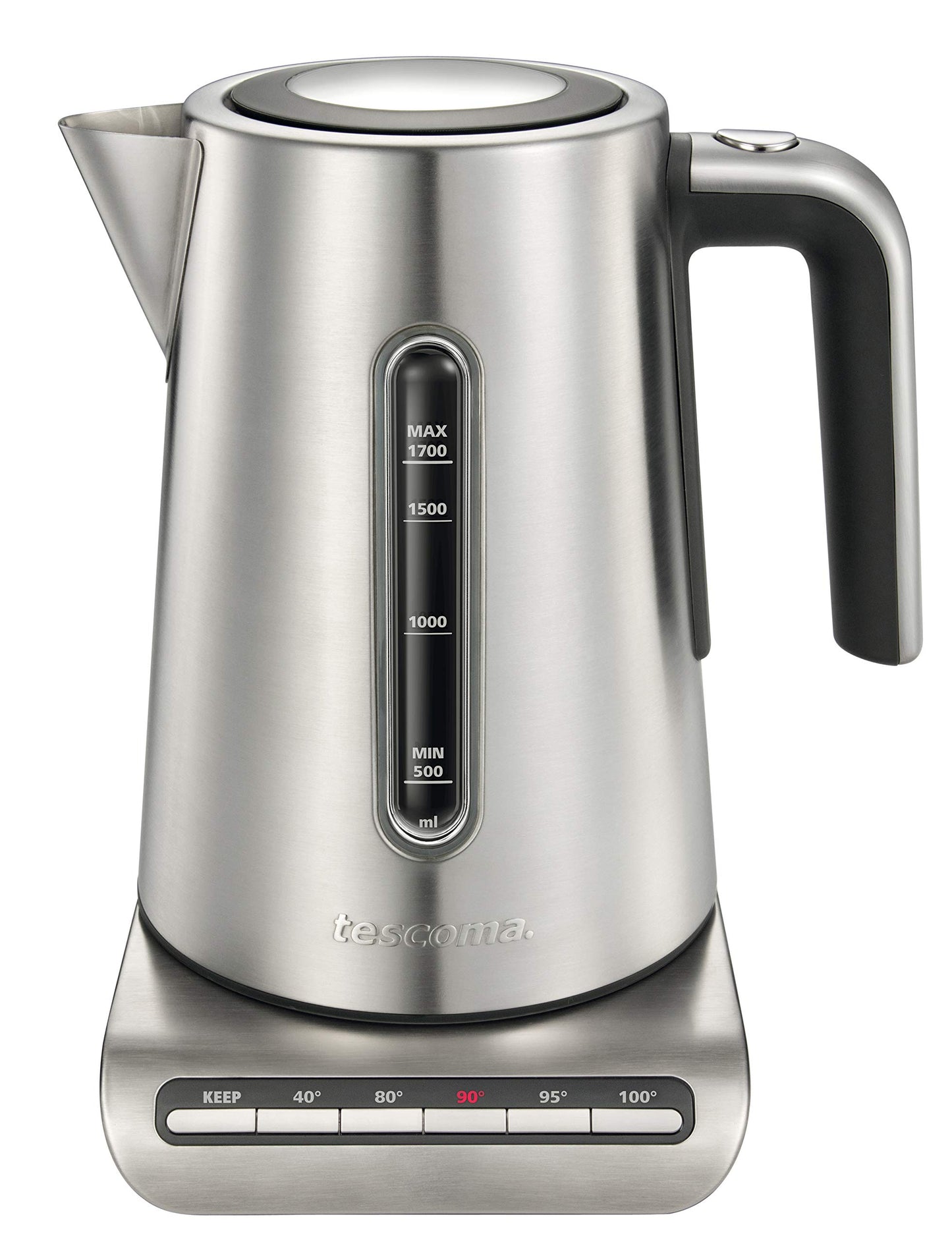 Tescoma 677820 tējkanna 1,7 l President - Elegant glass teapot with stainless steel infuser and ergonomic handle.