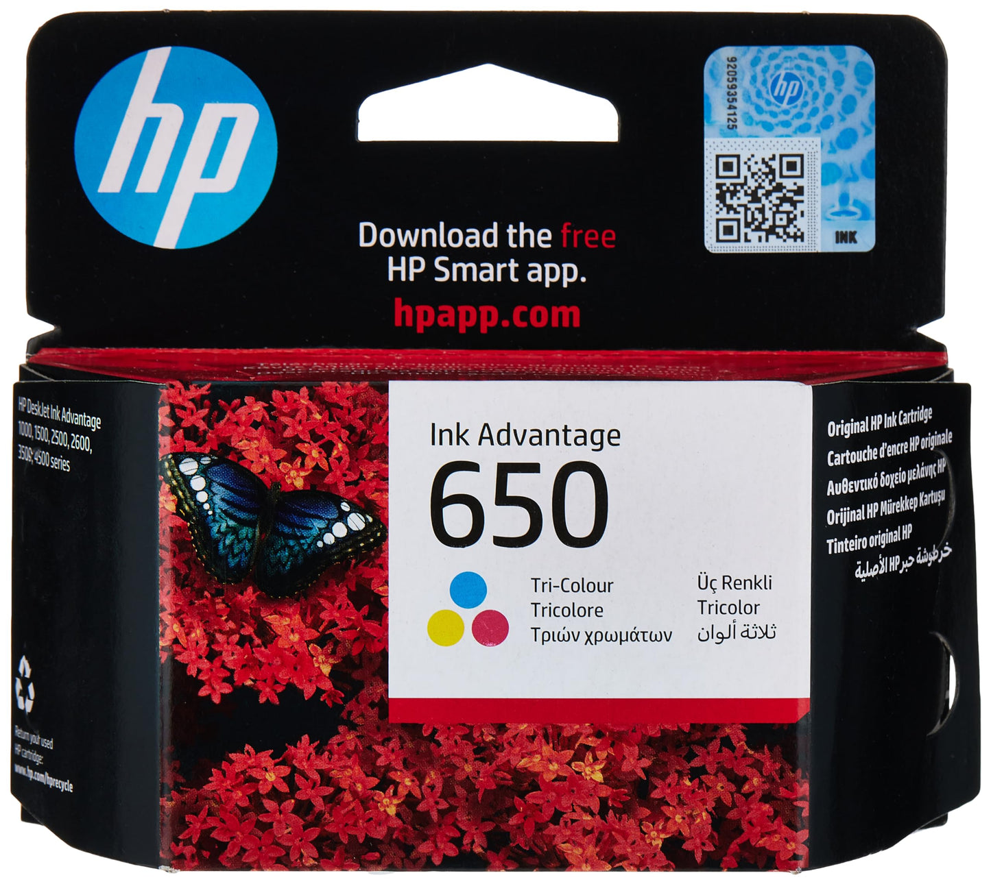 HP CZ102AE#302 Ink Cartridge - Standard capacity, 200 pages, tri-color, multi-label printing.