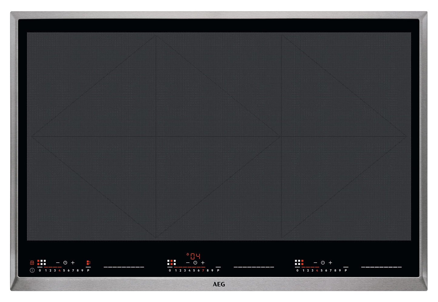 AEG IKE86683XB Autonomā plīts virsma / Indukcija / 8000. sērija ar TotalFlex / Hob²Hood / 80 cm / nerūsējošā tērauda rāmis / 6 gatavošanas zonas / jaudas funkcija / bērnu aizsardzība