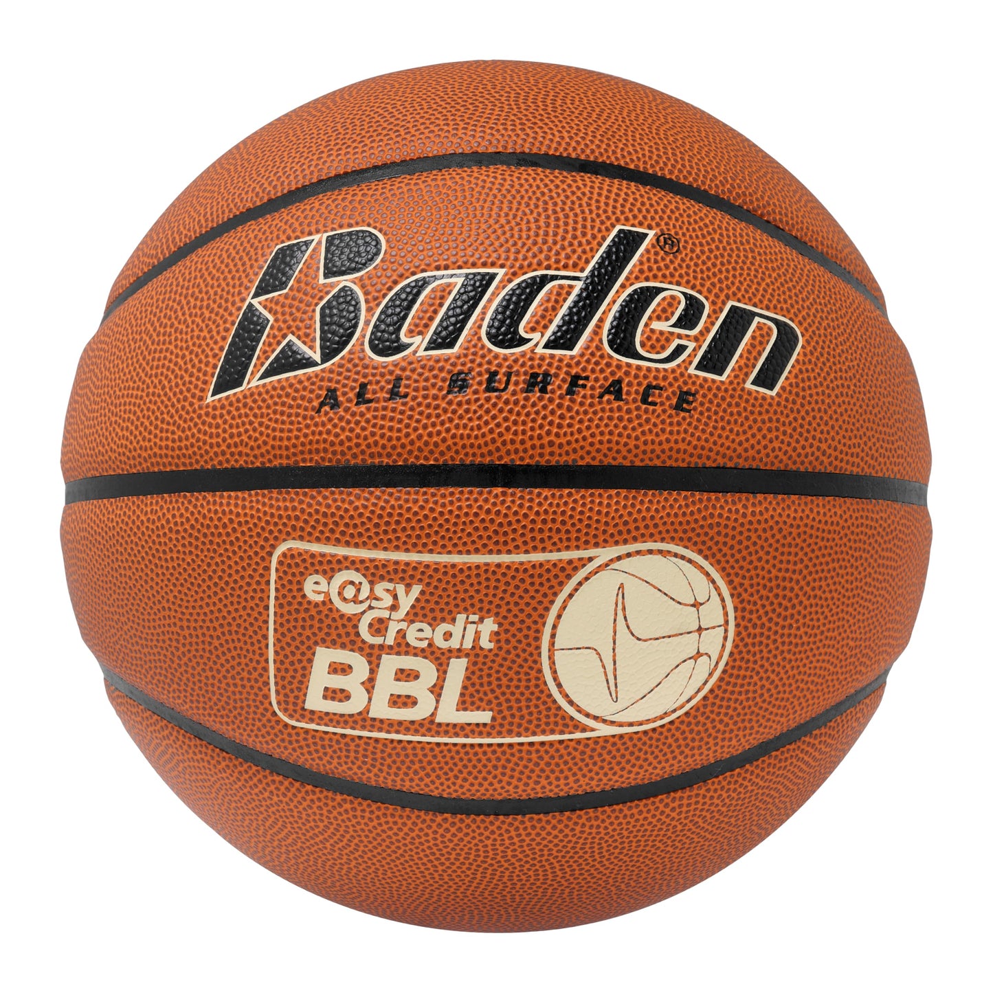 Basketbola bumba Baden Crossover easyCredit BBL, treniņu un spēles bumba, āra un iekštelpu lietošanai, oranža, 7. izmērs