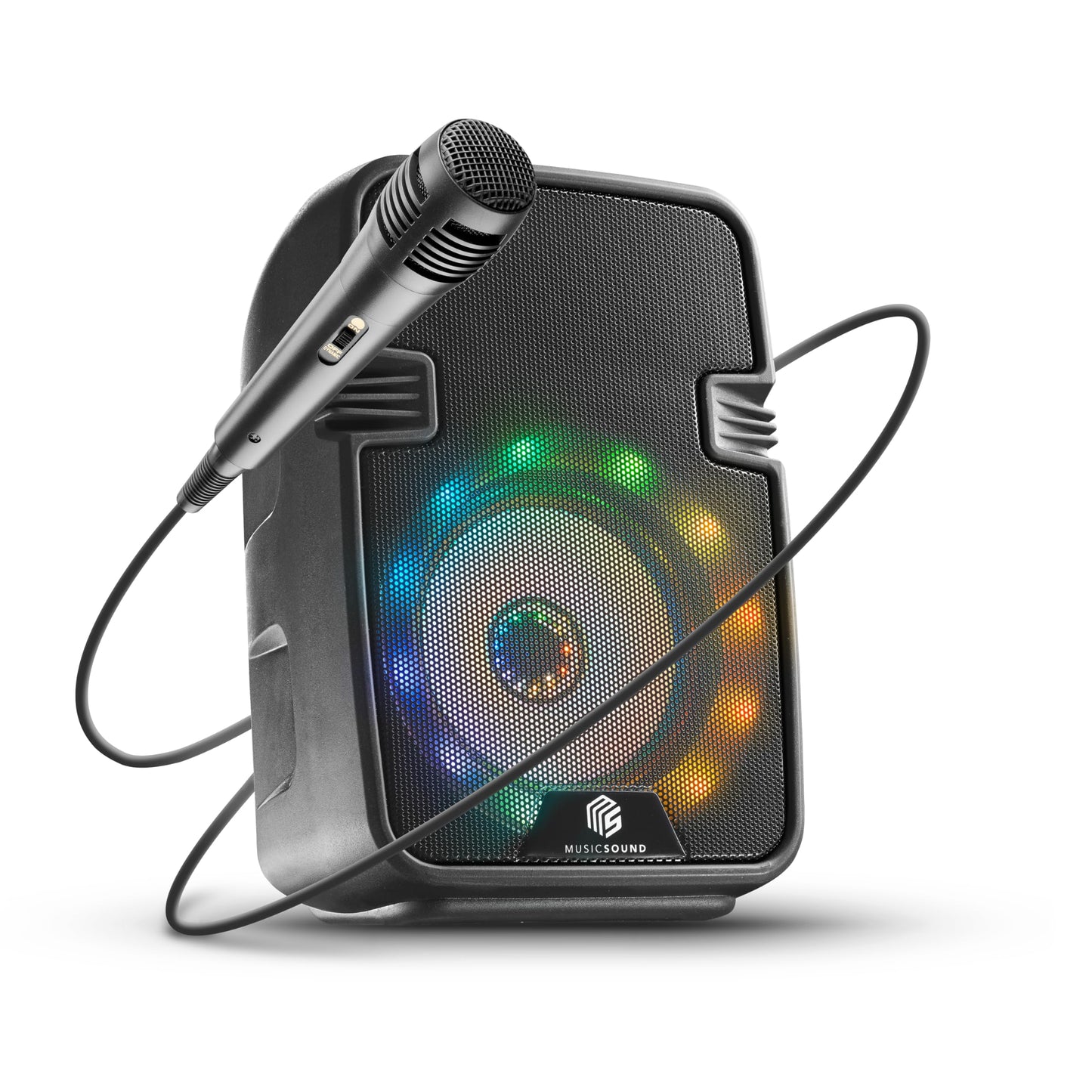 Mūzikas skaņa | Karaoke skaļrunis | Bluetooth skaļrunis ar LED gaismu - 5 vatu jauda