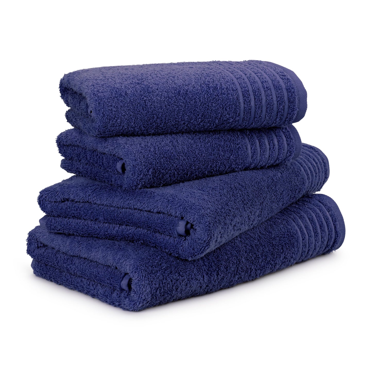 Möve dvieļu komplekts New Classic 4 daļ. – 2x 50x100cm + 2x 67x140cm, 100% kokvilna, tumši jūras zils