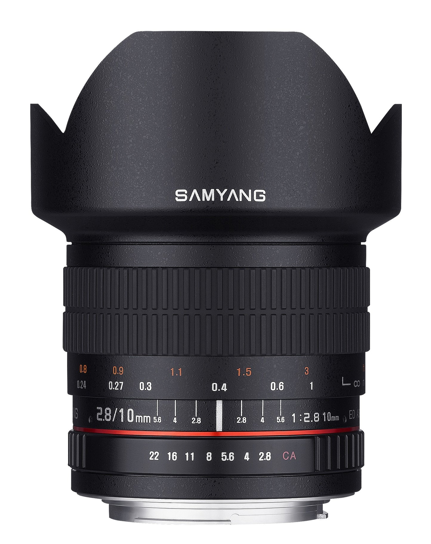 Samyang 10 mm F2.8 ED AS NCS CS Ultra plaša leņķa objektīvs Pentax K un Samsung K mount digitālajām SLR kamerām (SY10M-P)
