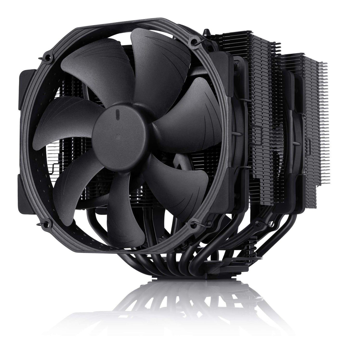 Noctua NH-D15 chromax.black - Dual tower CPU cooler, 140mm fans, black design, high performance, low noise.