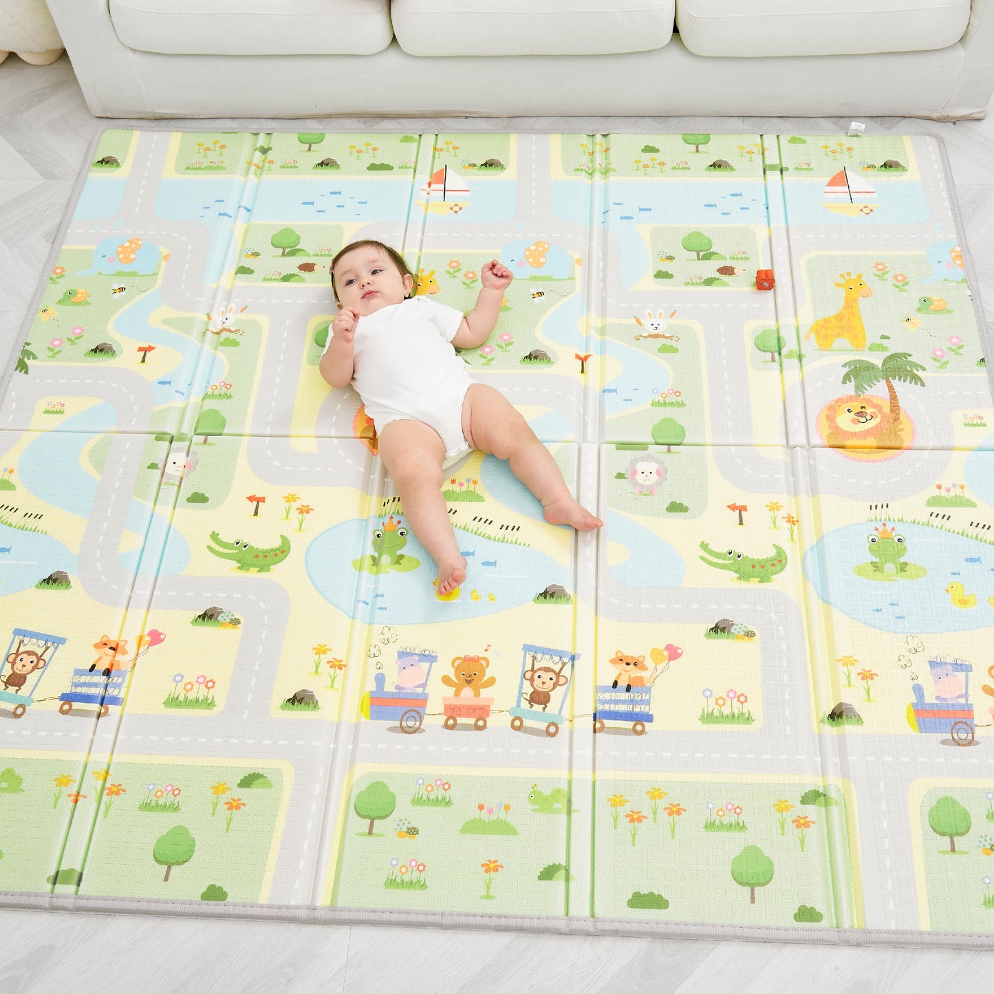 Saliekamais bērnu paklājiņš, Krabbelmatte, 150x180x1cm, rotaļu sega, putu paklājs, bērnu paklājs, bērnistabas paklājs, dāvana mazulim