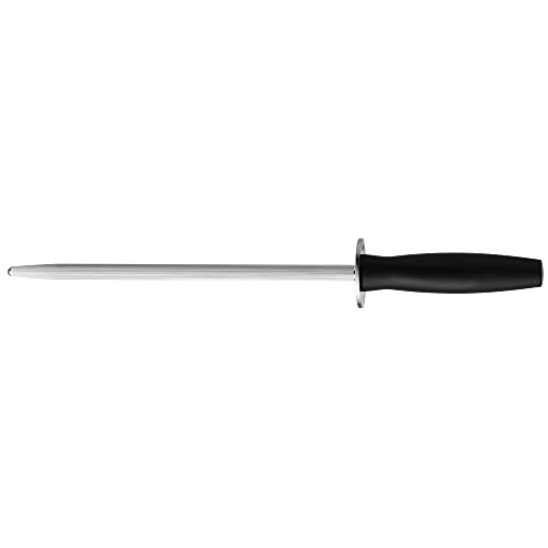WMF asmens slīpēšanas stienis 34 cm, nažu slīpētājs, slīpēšanas stienis nažu slīpēšanai, Cromargan nerūsējošais tērauds, asmens 23 cm