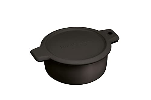 KitchenCraft mikroviļņu krāsns grilēšanas panna - ātra gatavošana, cepeškrāsns kvalitāte, stabila un viegla, 26 x 29 x 9 cm, melna