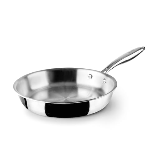 IBILI trīsslāņu panna - 28 cm, nerūsējošais tērauds, piemērota indukcijai, bez nelipīgas pārklājuma, sudraba