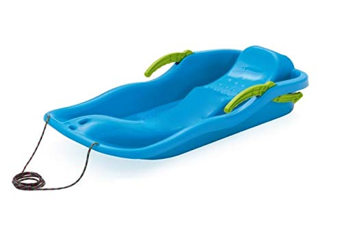 Ragavas bērniem vom Pullach Hof Bob Schlitten Race Schneebob Schneerutscher, plastmasa, ar vilkšanas virvi un bremzēm, zils