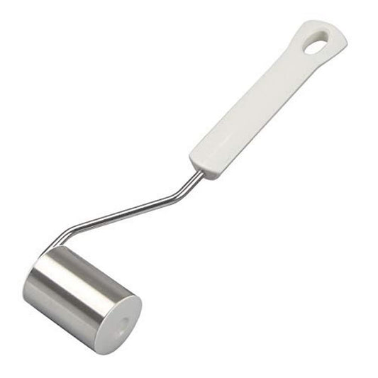 Mīklas rullītis ar stūru rullīti Dr. Oetker Kuchenblechroller 22 cm CLASSIC, nerūsējošā tērauda funkcionālā daļa, ar nepiedegošu pārklājumu, sudraba/baltā krāsā
