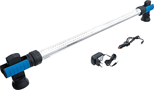 BGS 9757 - LED motora pārsega lampa ar akumulatoru, 800 lūmeni, pagriežama kāja, 3 magnēti katrā pusē