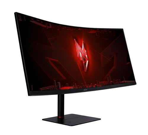 Acer Nitro XV345CURV3 - 34" QHD curved gaming monitor, 180Hz DP/TypeC, 1ms response, height adjustable, FreeSync Premium