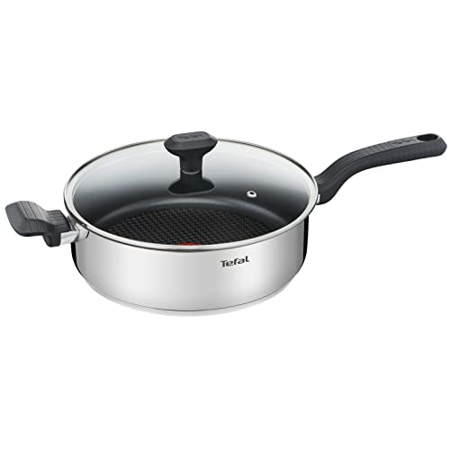 Tefal Comfort Max 26 cm sautēšanas panna - nerūsējošais tērauds, nelipīgs pārklājums, Thermo-Spot, siltumizolēts rokturis.