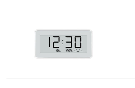 Xiaomi Temperature I Humidity Monitor Pro, temperatūras un mitruma monitors ar Bluetooth, E-Ink ekrāns ar pulksteni, vieda savienojamība, balts, itāļu versija