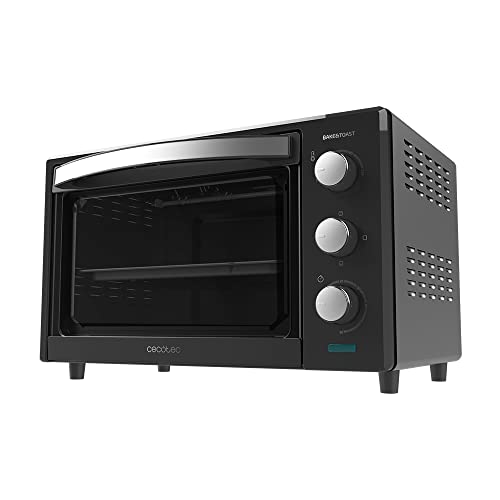Cecotec galda krāsns tosteris 24 L Bake&Toast 2400 melns. 1500 W, 3 sildīšanas režīmi, taimeris, regulējama temperatūra, dubultās stikla durvis un nerūsējošā tērauda apdare.