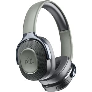 AQL Arkos - Universālas Bluetooth austiņas, salokāmi ausu spilventiņi, iebūvēts mikrofons, 25h atskaņošana, antracīts.