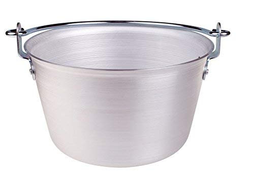 Pentole Agnelli Kessel-Polenta - 46 cm, 3 mm thick, durable pot with handles for cooking polenta.