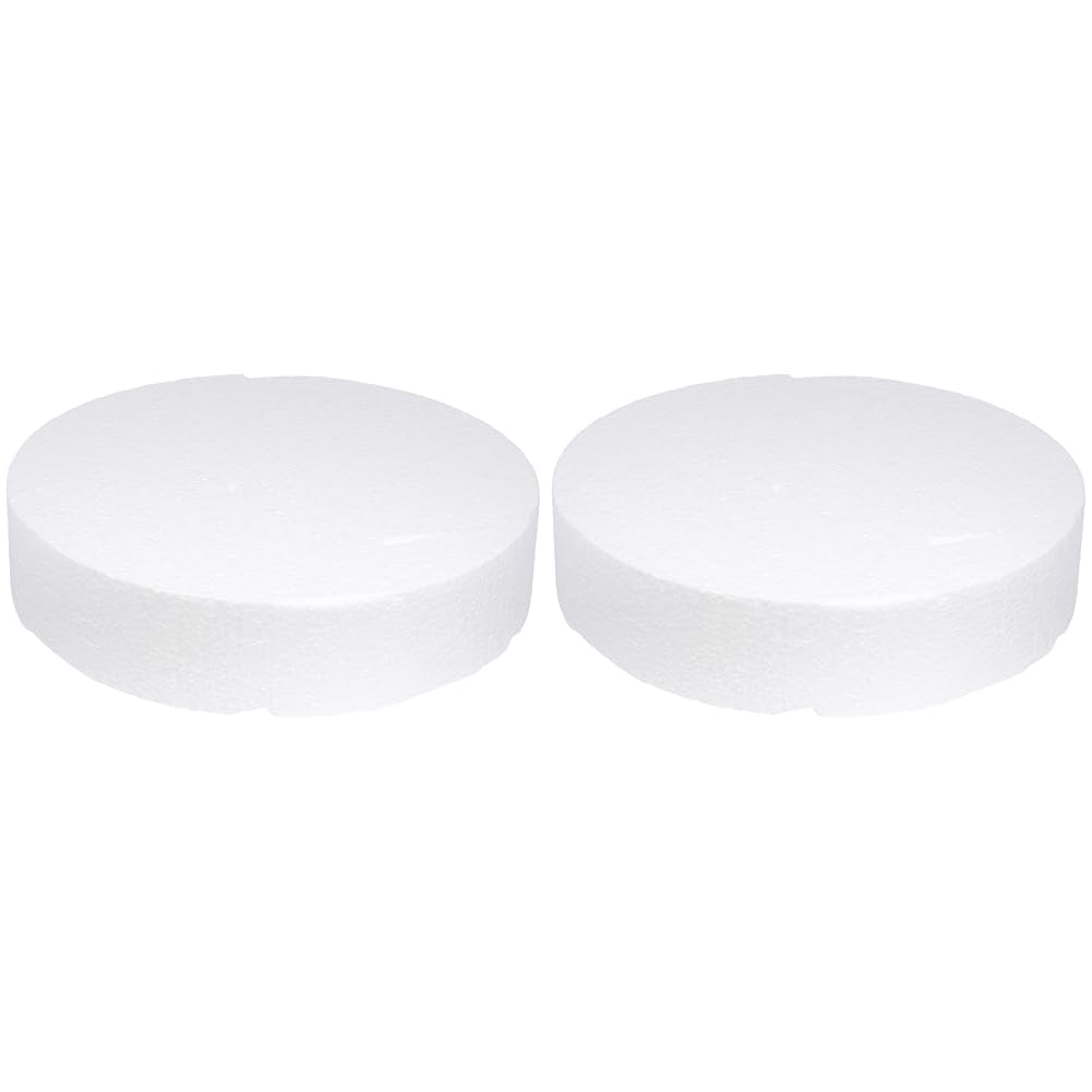 Rayher 3000700 putuplasta disks, diametrs: 30cm, augstums: 7cm, ideāli piemērots Cake Pop statīvam un tortes maketam, 2 gab.