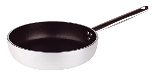 Pentole Agnelli ALSA2111S40 panna - 40 cm, 5 mm biezums, ar nerūsējošā tērauda rokturi un salauztu pamatni.